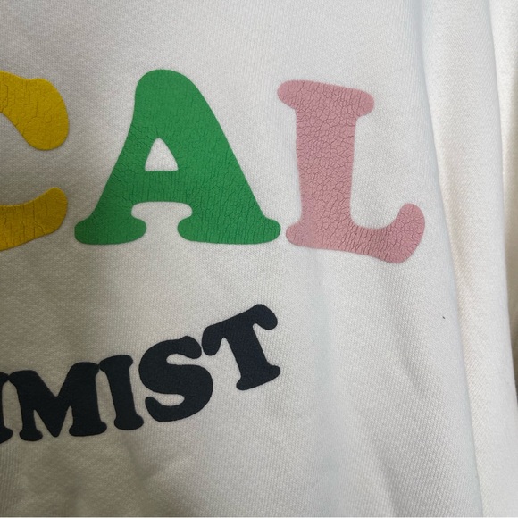 Madhappy Local Optimist Fleece Cream Color Crewneck - Picture 4 of 13